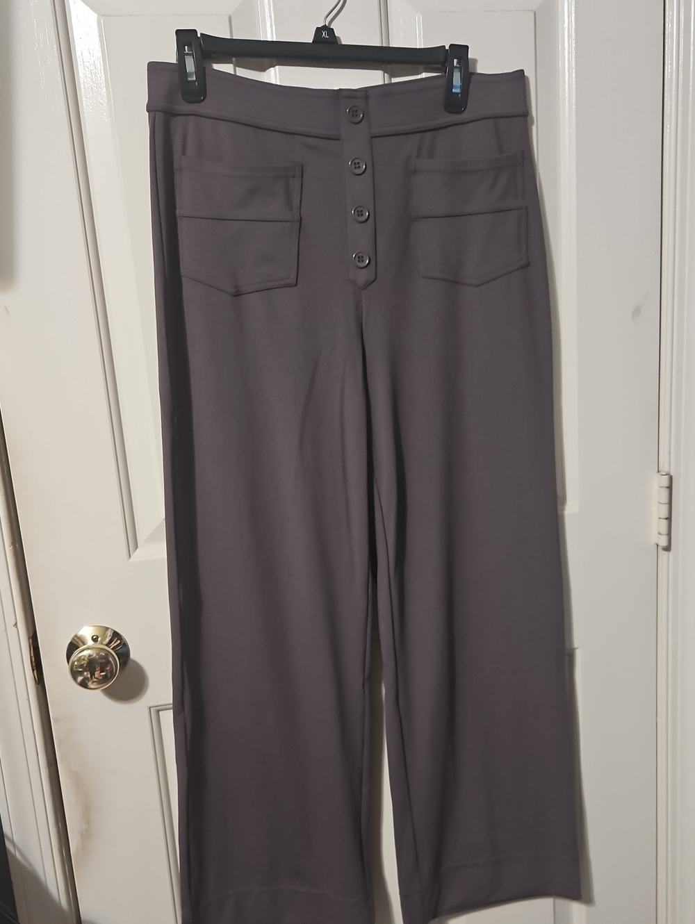 HALARA NWT Wide-Leg High-Rise Pants in Charcoal